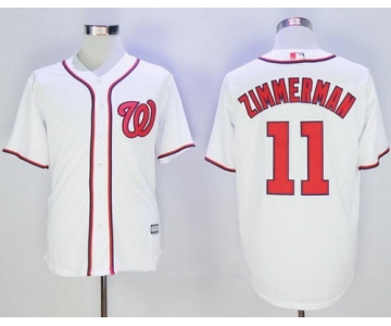 Men's Washington Nationals #11 Ryan Zimmerman White Home Stitched MLB Majestic Cool Base Jersey