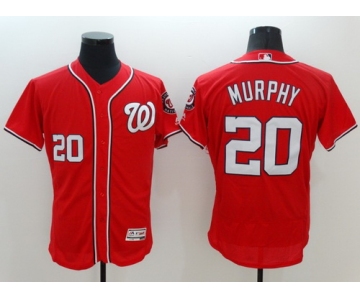 Men's Washington Nationals #20 Daniel Murphy Red 2016 Flexbase Majestic Baseball Jersey