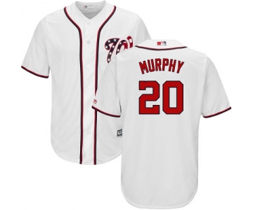Men's Washington Nationals #20 Daniel Murphy White New Cool Base Stitched MLB Jersey