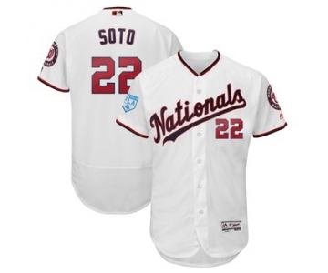 Men's Washington Nationals 22 Juan Soto Majestic White 2019 Spring Training Flex Base Player Jersey