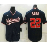 Men's Washington Nationals #22 Juan Soto Navy Blue Stitched MLB Cool Base Nike Jersey