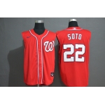 Men's Washington Nationals #22 Juan Soto Red 2020 Cool and Refreshing Sleeveless Fan Stitched MLB Nike Jersey