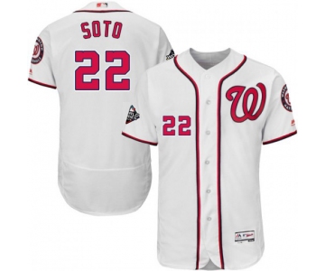 Men's Washington Nationals #22 Juan Soto White 2019 World Series Bound Flexbase Authentic Collection Stitched MLB Jersey