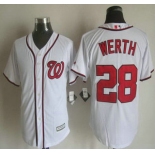 Men's Washington Nationals #28 Jayson Werth Home White 2015 MLB Cool Base Jersey