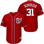 Men's Washington Nationals #31 Max Scherzer Red 2019 World Series Bound Cool Base Stitched MLB Jersey