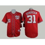 Men's Washington Nationals #31 Max Scherzer Red Jersey