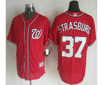 Men's Washington Nationals #37 Stephen Strasburg Alternate Red 2015 MLB Cool Base Jersey