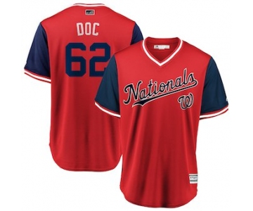 Men's Washington Nationals 62 Sean Doolittle Doc Majestic Red 2018 Players' Weekend Cool Base Jersey