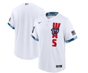 Men's Washington Nationals Blank 2021 White All-Star Cool Base Stitched MLB Jersey