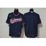 Men's Washington Nationals Blank Navy Blue Stitched MLB Cool Base Nike Jersey
