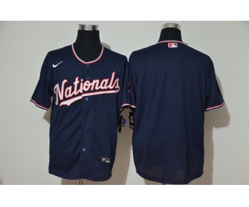 Men's Washington Nationals Blank Navy Blue Stitched MLB Cool Base Nike Jersey