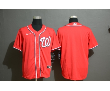 Men's Washington Nationals Blank Red Stitched MLB Cool Base Nike Jersey