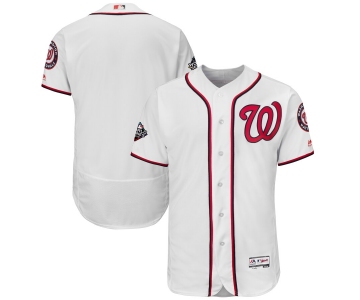 Men's Washington Nationals Blank White 2019 World Series Bound Flexbase Authentic Collection Stitched MLB Jersey