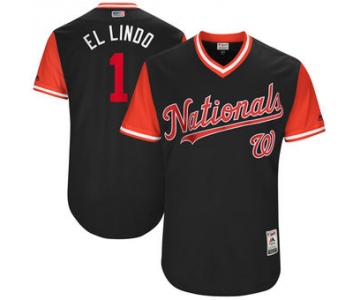 Men's Washington Nationals Wilmer Difo El Lindo Majestic Navy 2017 Players Weekend Authentic Jersey