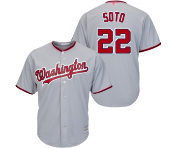 Nationals #22 Juan Soto Grey New Cool Base Stitched Baseball Jersey