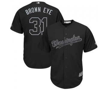 Nationals #31 Max Scherzer Black Brown Eye Players Weekend Cool Base Stitched Baseball Jersey