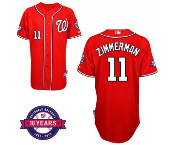 Washington Nationals #11 Ryan Zimmerman Red 10TH Jersey