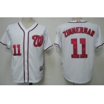 Washington Nationals #11 Ryan Zimmerman White Jersey