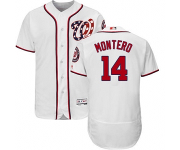 Washington Nationals #14 Miguel Montero White Flexbase Authentic Collection Stitched MLB Jersey