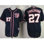Washington Nationals #27 Jordan Zimmermann Navy Blue Jersey