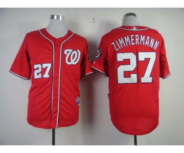 Washington Nationals #27 Jordan Zimmermann Red Jersey