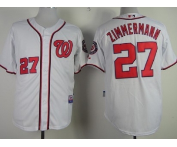 Washington Nationals #27 Jordan Zimmermann White Jersey