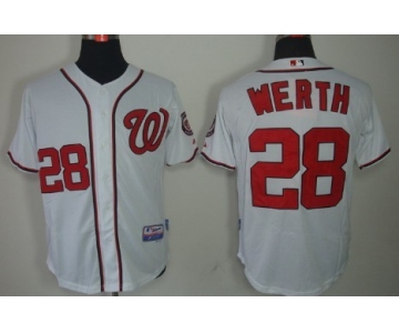 Washington Nationals #28 Jayson Werth White Jersey