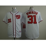 Washington Nationals #31 Max Scherzer White Jersey