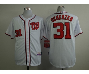 Washington Nationals #31 Max Scherzer White Jersey