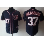 Washington Nationals #37 Stephen Strasburg Navy Blue Jersey