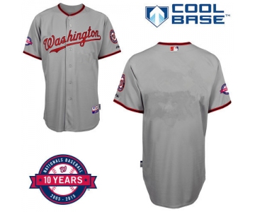 Washington Nationals Blank Gray 10TH Jersey