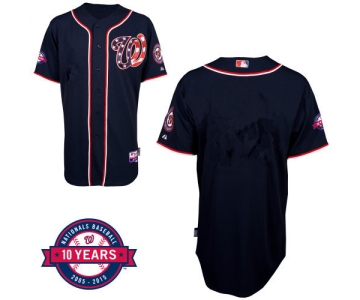 Washington Nationals Blank Navy Blue 10TH Jersey
