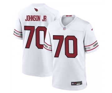 Mens Womens Youth Kids Arizona Cardinals #70 Paris Johnson Jr. White New 2023 Draft Stitched Game Football Jersey