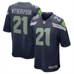 Mens Womens Youth Kids Seattle Seahawks #21 Devon Witherspoon Navy 2023 Draft Stitched Game Football Jersey