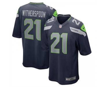 Mens Womens Youth Kids Seattle Seahawks #21 Devon Witherspoon Navy 2023 Draft Stitched Game Football Jersey